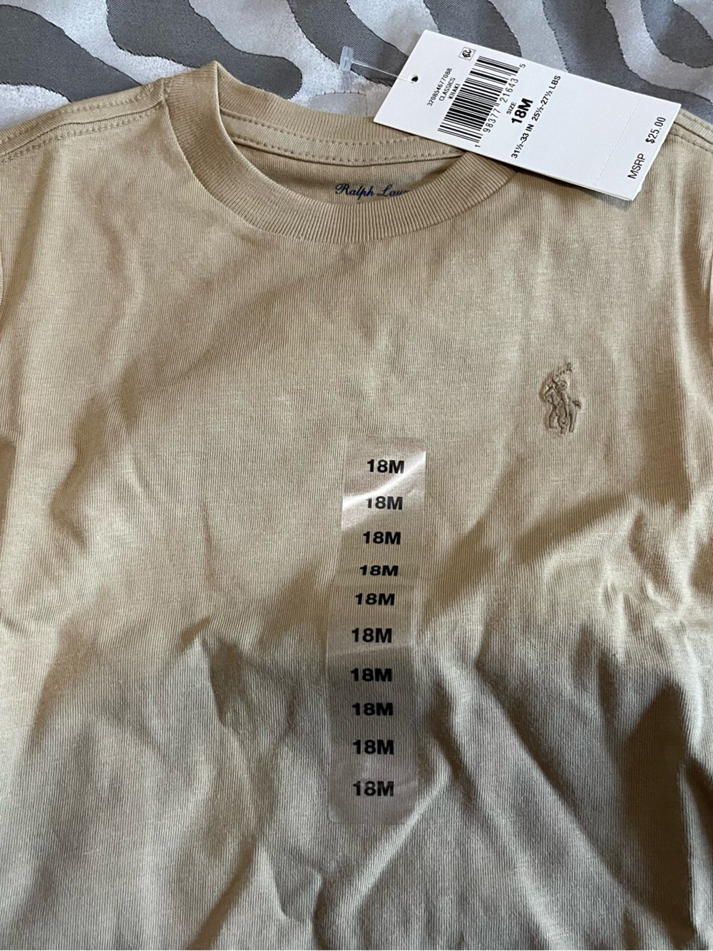 Ralph Lauren Boys' Crewneck Tee - Beige